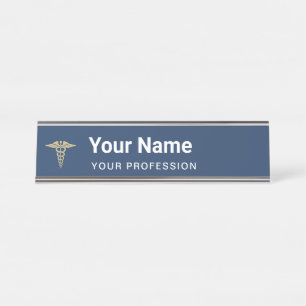 Placa De Mesa Nome Personalizado Médico Enfermeiro Profissional