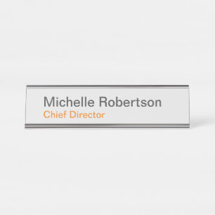 Placa De Mesa Nome Próprio de Adicionar Simples Moderno