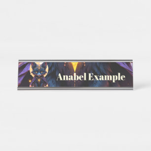 Placa De Mesa Nyx – Guardião do Luar.