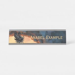 Placa De Mesa O Cisne Obsidiano da Graça ao Luar.