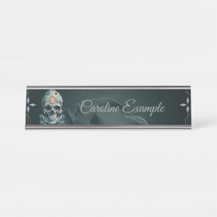 Placa De Mesa O crânio do tempo: algarismos romanos