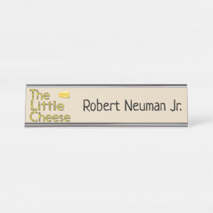 Placa De Mesa O Queijo Pequeno com Nome
