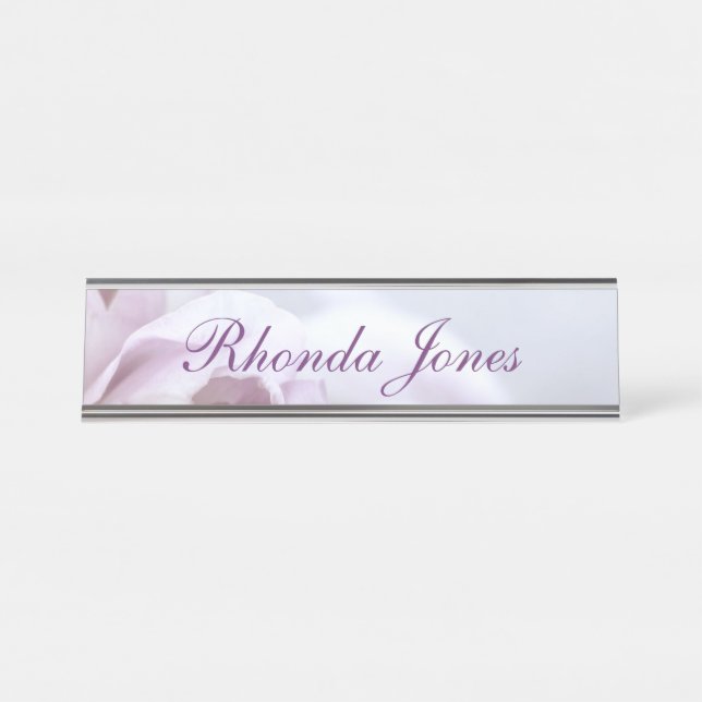 Placa De Mesa O roxo bonito personaliza (Frente)