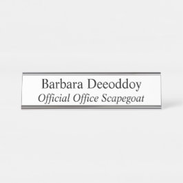 Placa De Mesa Official Office Scapegoat White