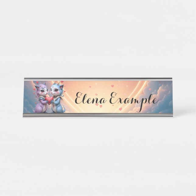 Placa De Mesa Onde Duas Almas Escolhem para Sempre  (Frente)