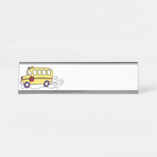 Placa De Mesa Ônibus escolar