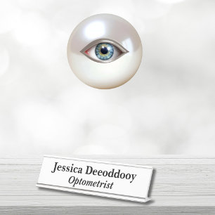 Placa De Mesa Optometrista Branco