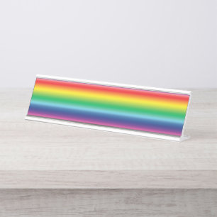 Placa De Mesa Orgulho arco-íris cores lgbtq lgbt gay