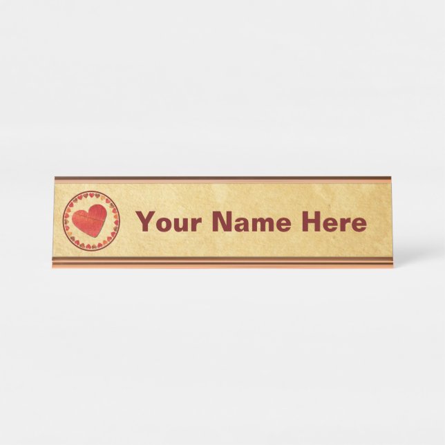 Placa De Mesa Outonos do outono em papel antigo (Frente)