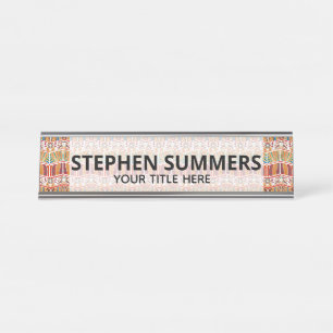 Placa De Mesa Padrão Étnico Tribal Africano