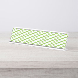 Placa De Mesa Padrão Verde Acadêmico para o Sucesso