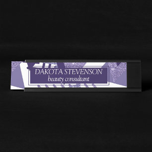 Placa De Mesa Paixão Roxo legal Marcas em forma de Abstrato 9