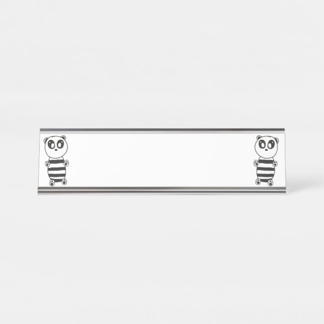 Placa De Mesa Panda Kids (Frente)