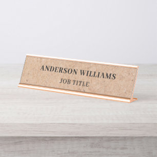 Placa De Mesa Papel Kraft minimalista personalizado