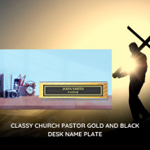 Pastor da Igreja Sofisticada Dourado e Preto