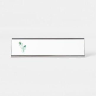 Placa De Mesa Penas de Peacock