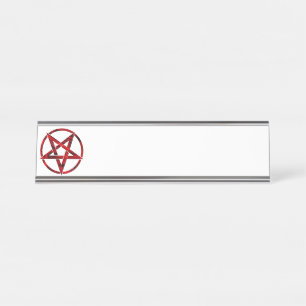Placa De Mesa Pentagrama do diabo vermelho