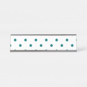 Placa De Mesa Pequenos Polkadots - Teal