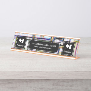 Placa De Mesa Personalização Geométrica do Abstrato de Aquare