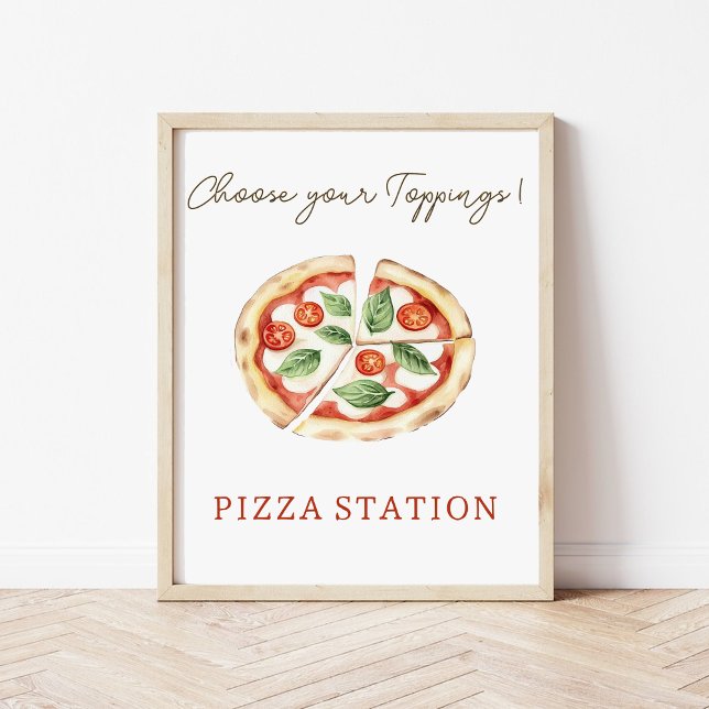 Placa de mesa personalizada da Pizza Station (Criador carregado)