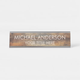 Placa De Mesa Personalizado de Madeira Rústica