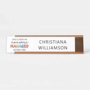 Placa De Mesa Personalizado Gestor Retro Fantástico Funny