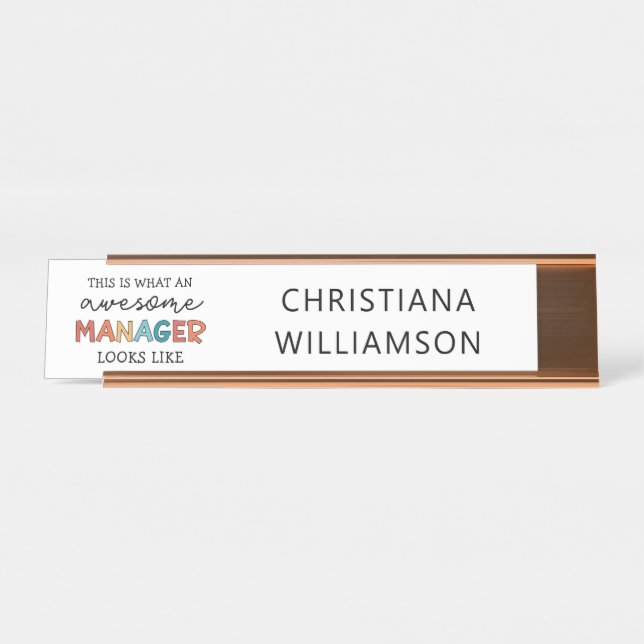 Placa De Mesa Personalizado Gestor Retro Fantástico Funny (Frente)