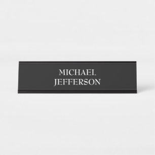 Placa De Mesa Personalizado Personalizado Preto Branco Simples E