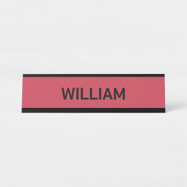 Placa De Mesa personalize seu nome (Frente)