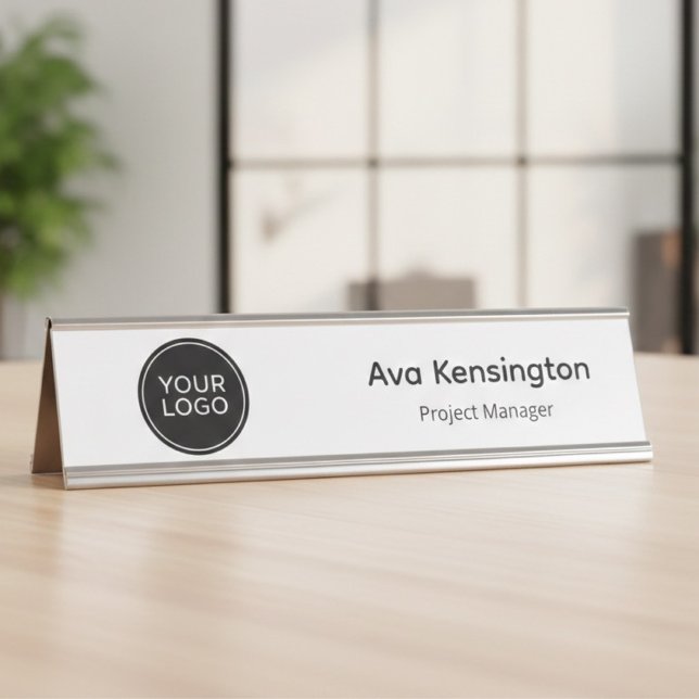 Placa De Mesa Personalized Desk Name Plate | Custom Logo Office  (Criador carregado)