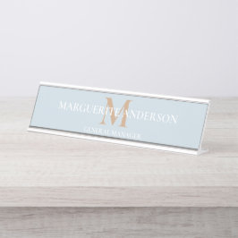 Placa De Mesa Personalized Name Monogram