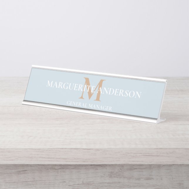 Placa De Mesa Personalized Name Monogram (Frente)