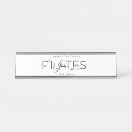 Placa De Mesa Pilates Possui Palavras em Pilatos