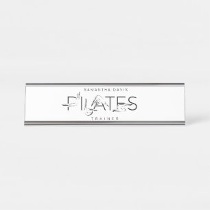 Placa De Mesa Pilates Possui Palavras em Pilatos