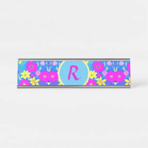 Placa De Mesa Pink Blue Flor Pink Pink Blue Flor Padrante Padrõe