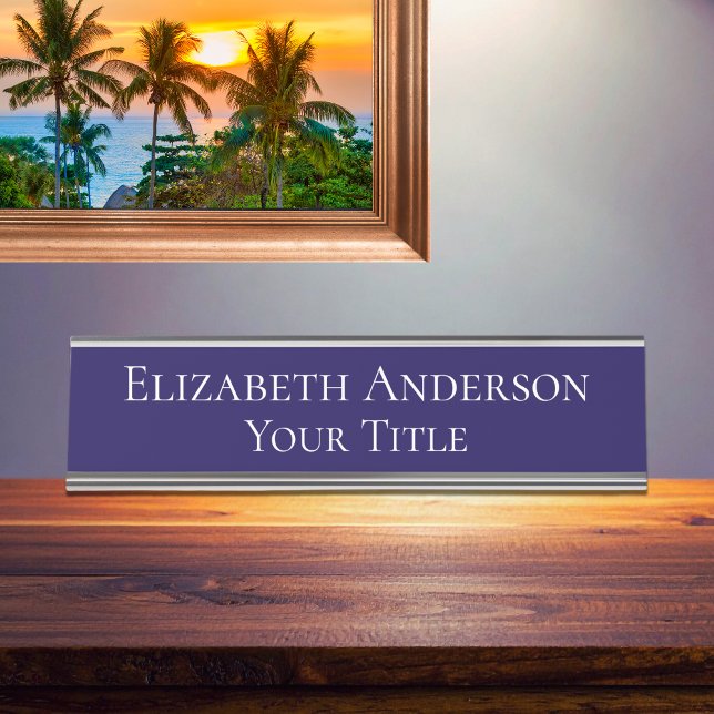 Placa De Mesa Placa de nome azul simples do Marinho (Criador carregado)