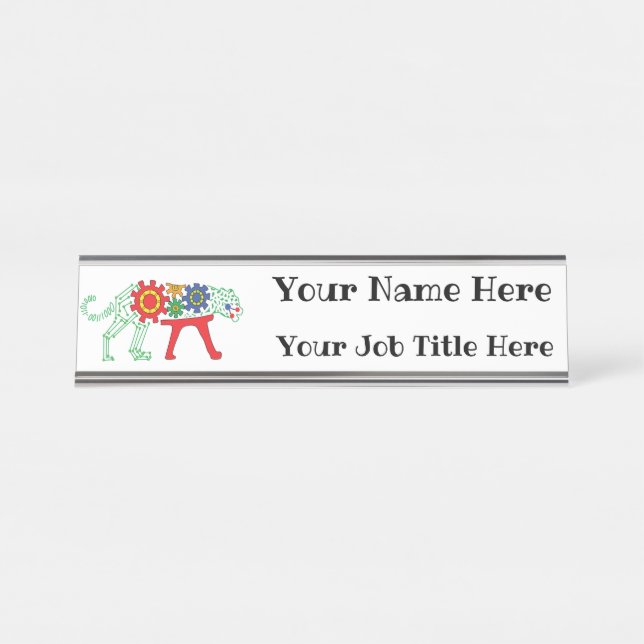 Placa De Mesa Placa de nome CSTEM (Frente)