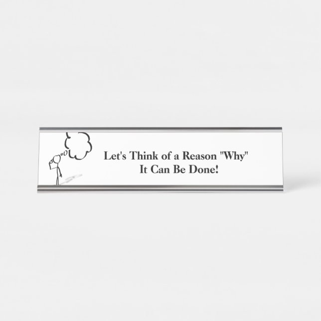 Placa De Mesa Placa de nome da mesa Inspiracional (Frente)