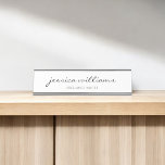 Placa De Mesa Placa de Nome de Mesa de Caligrafia Moderna Minima<br><div class="desc">Minimalista e moderno.</div>