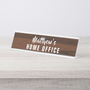 Placa De Mesa Placa de Nome Personalizado do Office Home