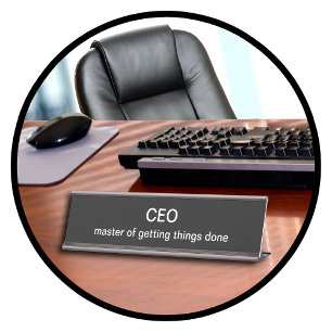 Placa De Mesa Placas conhecidas da mesa engraçada do CEO