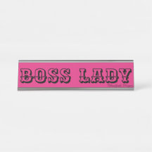 PLACAS DE NOME DA MESA DO BOSS LADY