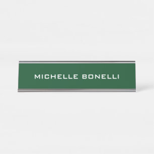 Placa De Mesa Planície Minimalista Verde-Paquistão Legível Moder