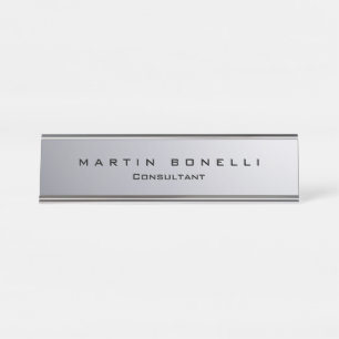 Placa De Mesa Plano de fundo do na moda Silver Personalizável