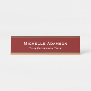 Placa De Mesa Plano profissional vermelho profundo moderno