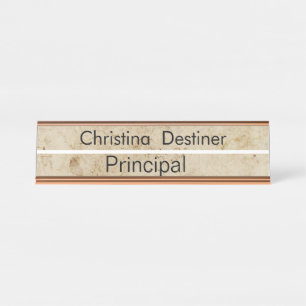 Placa De Mesa Porta de Nome Personalizável Vinculado à Base de P