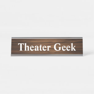 Placa De Mesa Presente engraçado retrô para amantes de teatro mu
