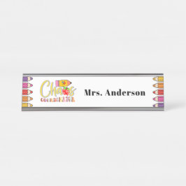 Placa De Mesa Presente para Professor Coordenador de Caos