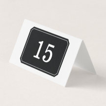 Placa de Mesa Preta Simplesmente Dobrada Elegante