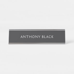 Placa De Mesa Preto fosco Minimalista Simples Elegante Moderno